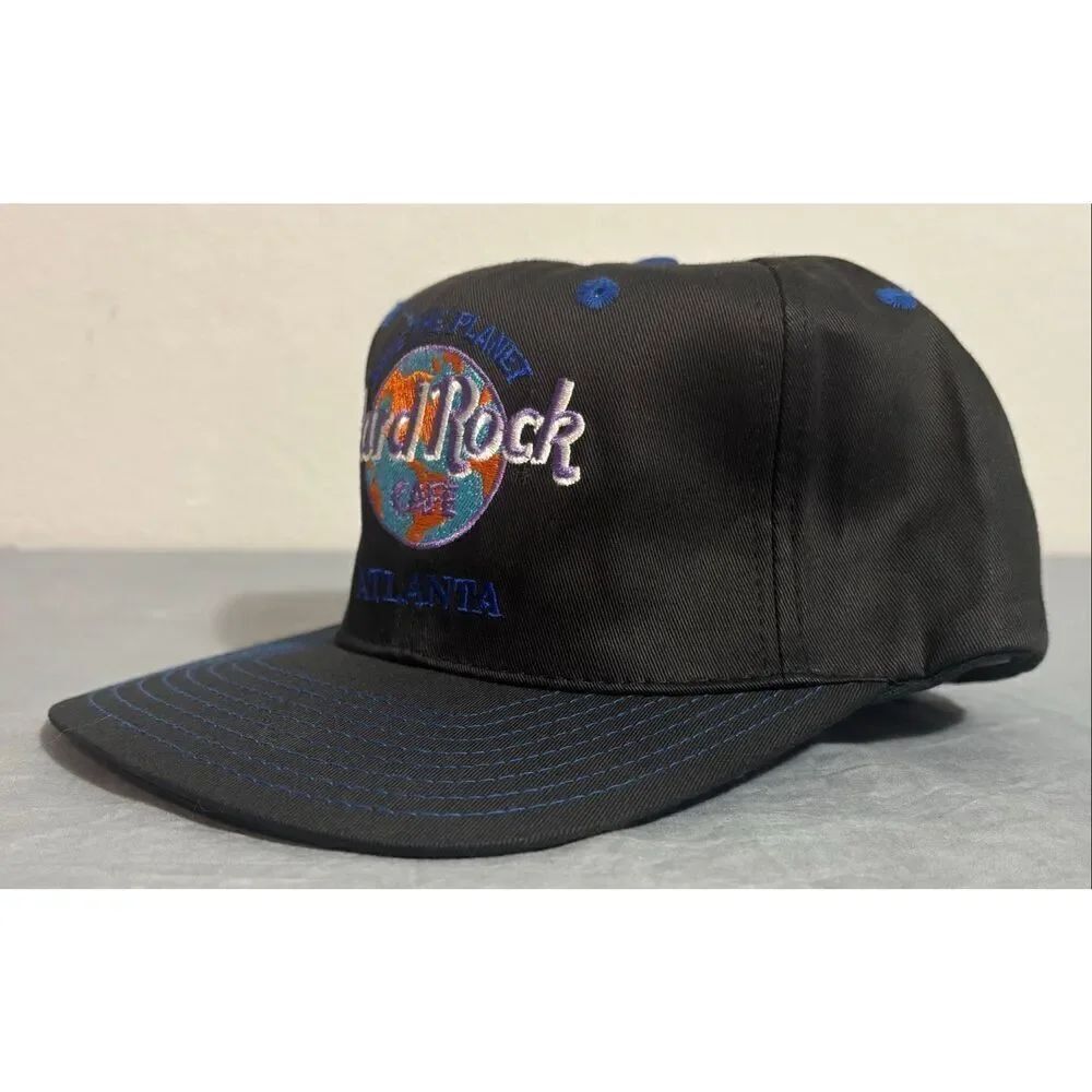 Hard Rock Cafe Atlanta Vintage Snap Back Cap Black